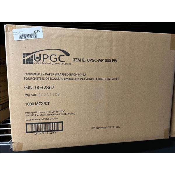 1,000 Individually Paper-Wrapped Birch Forks