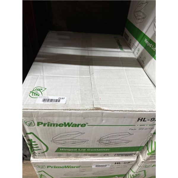 PrimeWare Hinged Lid Containers HL-93 200-Pack