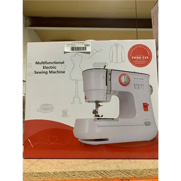 Multifunctional Electric Sewing Machine FHSM-519 featuring 12 stitch patterns, reverse sewing capabi