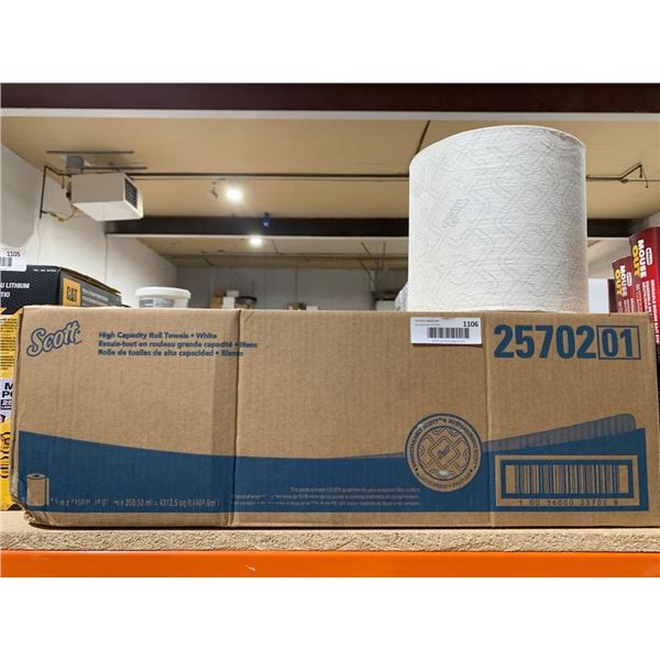 Scott High Capacity White Roll Towels – Case of 6