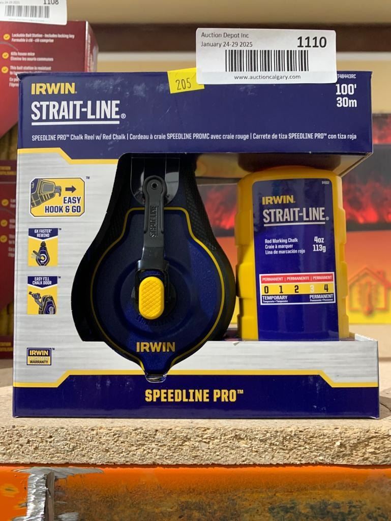 IRWIN STRAIT-LINE SPEEDLINE PRO 3:1 100-ft Chalk Reel In The Chalk - Foto 7