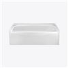 Image 1 : MAAX Essence 60L x 30W x 18.8H AcrylX Rectangular Alcove Bathtub with PIN System, Left Drain, in Whi