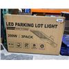 Image 2 : LED Parking Lot Light 200W 3 Pack, LED Shoebox Light 28000LM 5000K AC100-347V, IP65 Waterproof Dusk 