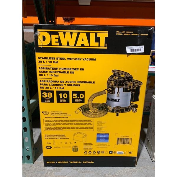 DeWalt Stainless Steel Wet/Dry Vacuum 10 Gallon