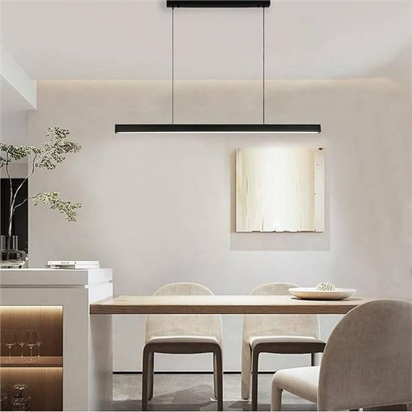 LAIYUBAF Linear LED Lights Black Pendant Lights Kitchen Island Lighting Luminaires Lustre Suspendus 
