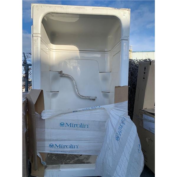 Mirolin Acrylic Shower Three-Piece with Seat 88TX50WX34D