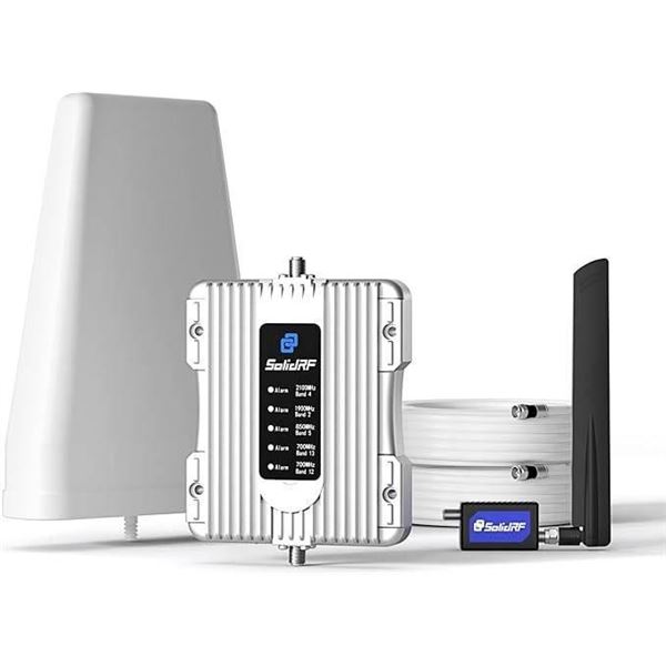 SolidRF Cell Phone Signal Booster for Home/Office-Coverage up to 3,000 sq ft-All Canada Carriers-Ban