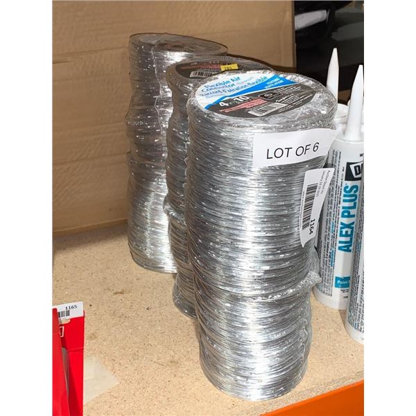 Lot of 6 Flexible Aluminum Air Connectors, 4 In x 10 Ft