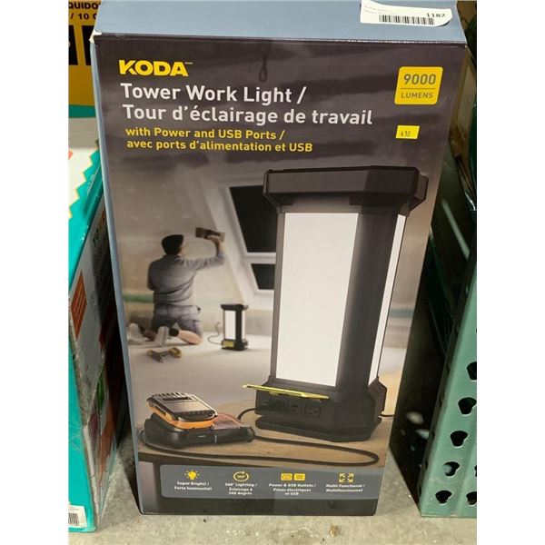 Koda Tower Work Light with USB Ports and Power
