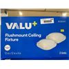 Image 2 : Valu+ Flushmount Ceiling Fixture, 2 Units, Satin Nickel