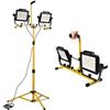 Image 1 : DAYATECH 180W 20000 Lumen Dual-Head LED Work Light with Metal Telescopic Tripod Stand,10 Ft Power Co