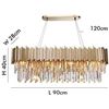 Image 1 : Phube Lighting Gold Crystal Chandelier Luxury Modern Suspension Pendant Light Elegant Ceiling Lamp L