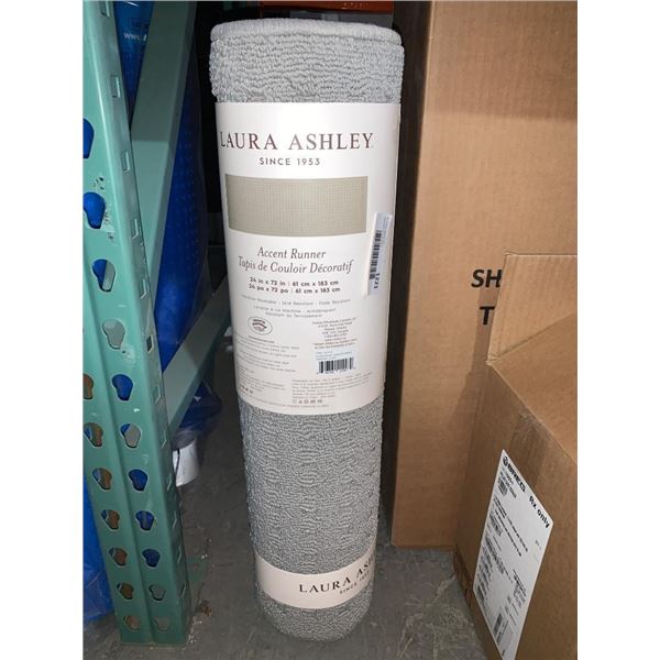 Laura Ashley Accent Runner, 24 x 72 Inch, Gray