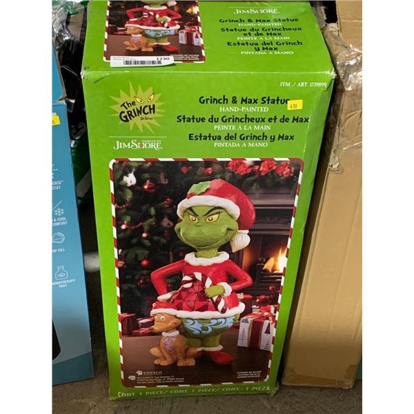 Jim Shore Grinch & Max Hand-Painted Statue in Original Box