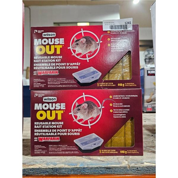 Wilson Mouse Out Reusable Mouse Bait Station Kit 2x448g