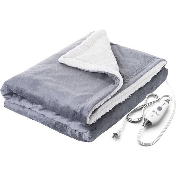 Pure Enrichment Plush Heated Throw Blanket