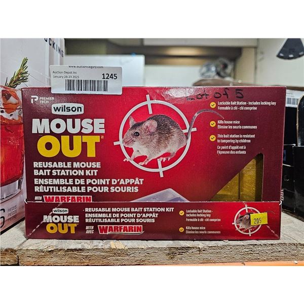 Wilson Mouse Out Reusable Mouse Bait Station Kit 5x448g