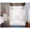 Image 1 : Essence TS-6030 AcrylX Alcove Left-Hand Drain Four-Piece Tub Shower in White59 7/8″ x 30[x=