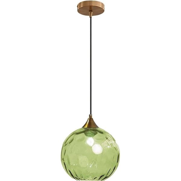 7.8-Inch Green Globe Hanging Lamp
