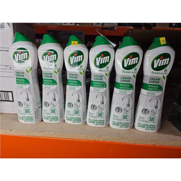 Lot of Six Vim Cream Cleaner Bottles 6x500ml