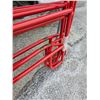 Image 3 : Red Metal Livestock Tube  Gate With Minor Damage 66″ x 114″