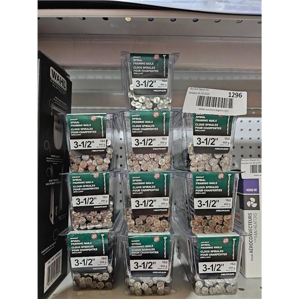 3-1/2 Inch Zinc and Magnum Hex Fluted Mulch Anchors