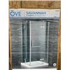 Image 3 : Ove Savannah Tempered Glass Shower Panels Shower base is not included. Dimensions: 187.7 cm H x 72.5