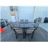 Image 5 : 7-Piece Outdoor Patio Dining Set with Glass Table 40″ x 66″