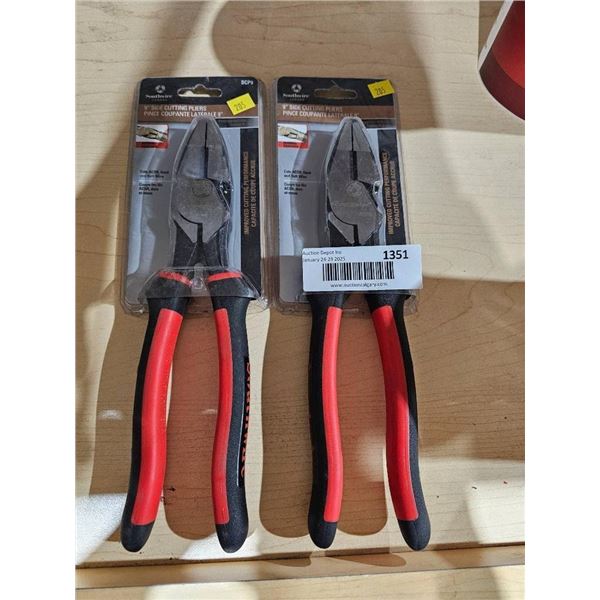 Set of Two 8-inch Diagonal Cutting Pliers, New in Packaging