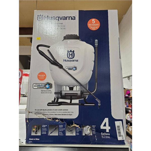 Husqvarna 4-Gallon Manual Backpack Sprayer with 5-Year Warranty