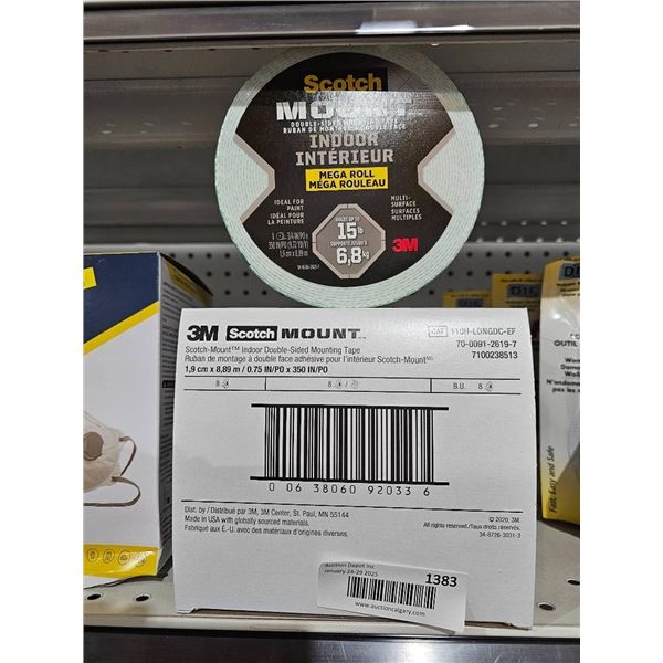 Scotch Mount Extreme Double-Sided Tape, 1.5 in x 15 ft