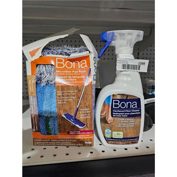 Bona Hardwood Floor Cleaner with Microfiber Pad Pack