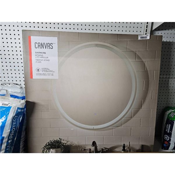 Canvas Raymore Round LED Mirror, 28-Inch Diameter