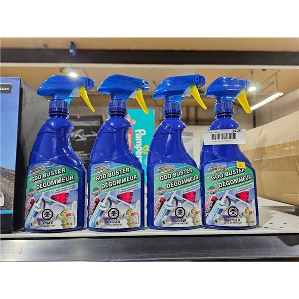 Goo Buster Sticky Residues Eliminator Bottles – 4 Pack (475 ml Each)