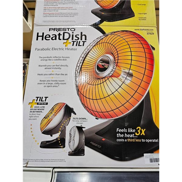 Presto HeatDish Parabolic Electric Heater with Tilt Feature