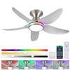 Image 1 : Kvillian Ceiling Fan With RGB Lights and Bluetooth Speaker- White *Not exactly as shown in Stock Pho