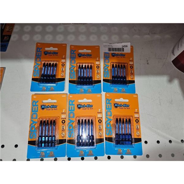 Spyder 5-Pack 2-Inch Mach-Blue S02 Driver Bits (6 Total Packs)