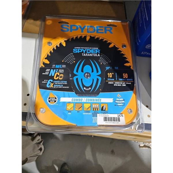 Spyder Tarantula 10-Inch 50-Tooth Circular Saw Blade in Packaging