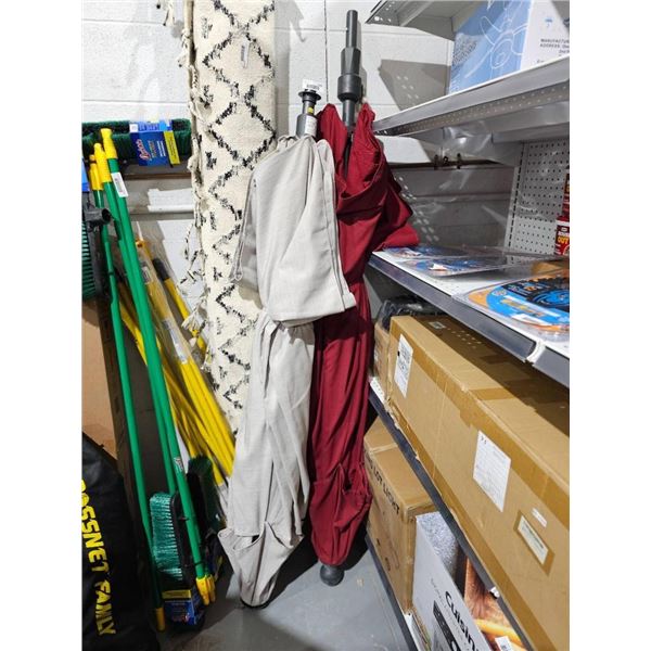 Set of Two Patio Umbrellas with Rug