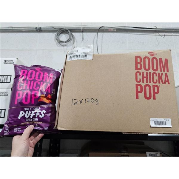 Box of Boom Chicka Pop Sweet Chili Puffs (12 Packs, 170g Each)