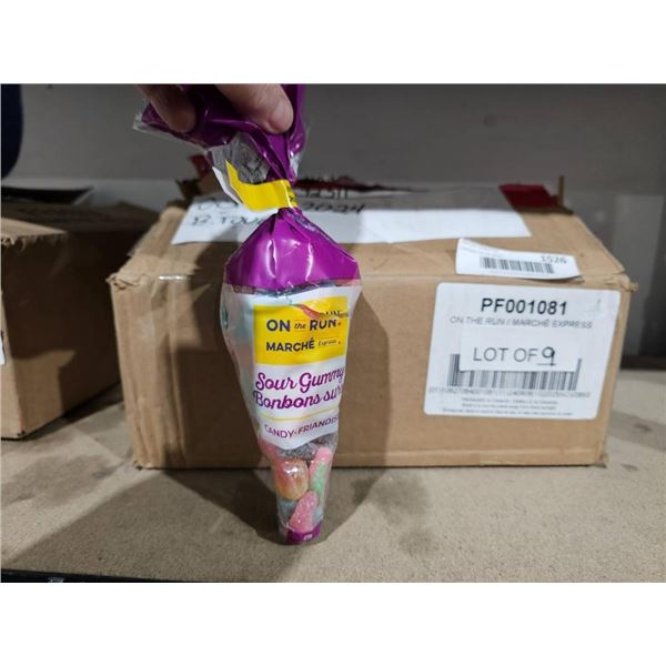 On The Run Sour Gummies Candy Cone Bundle