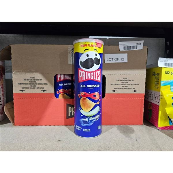 Pringles All Dressed Chips Canister Packaging 12x156g
