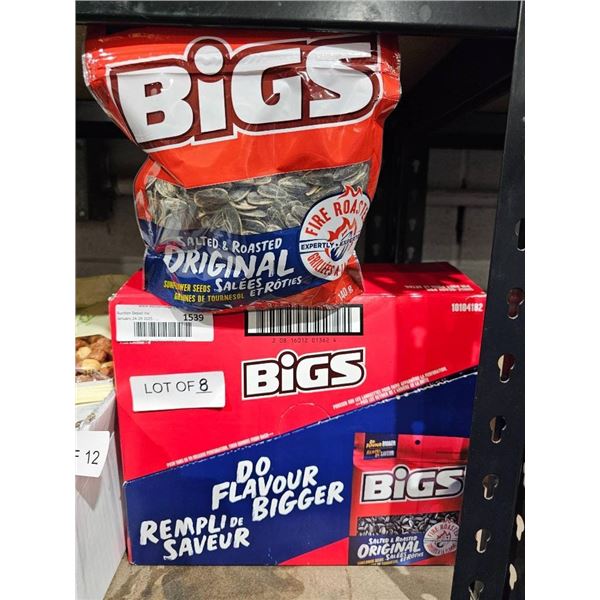 Bigs Original Sunflower Seeds Lot of 8 Bags
