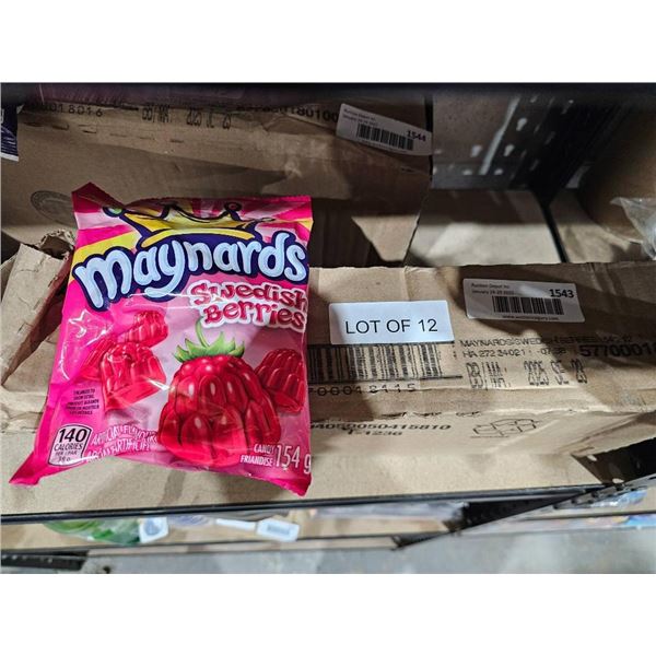 Lot of 12 Maynards Swedish Berries, 154 g per Bag