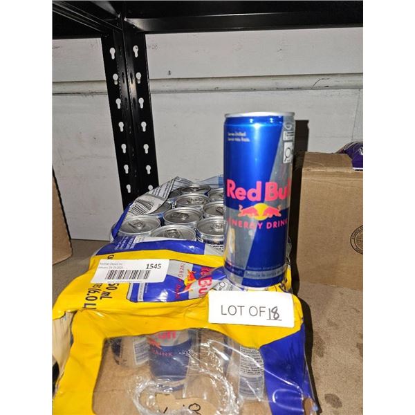 Lot of 18 Red Bull Energy Drink 250 mL Cans
