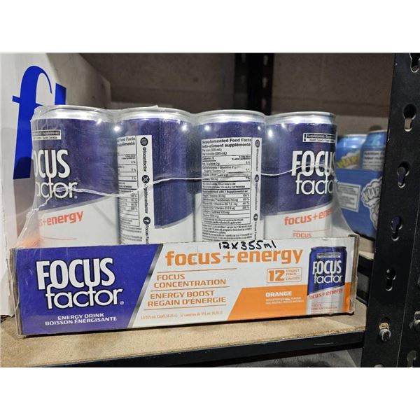 Focus Factor Focus + Energy 12-Pack Energy Drink 355ml