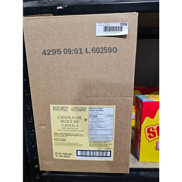 Kitchen Essentials Canola Oil Jug, 16L with Anti-Foam