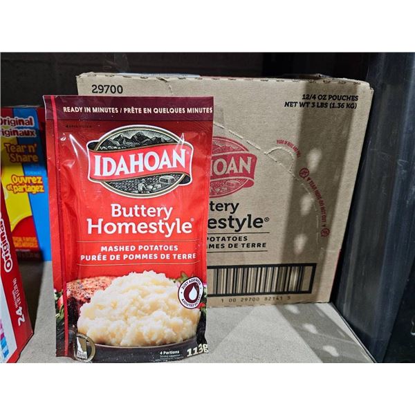 Idahoan Buttery Homestyle Mashed Potatoes Pack, 12×4 oz