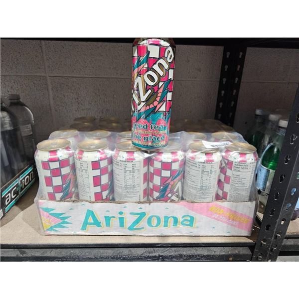 Arizona Red Tea Ginseng Cans, Pack of 24, 20oz Each