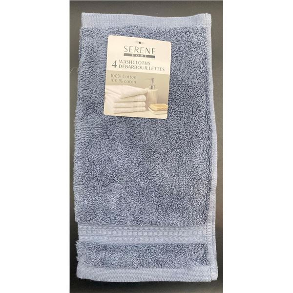 Serene Home Washcloths 100% Cotton 4 Pack
